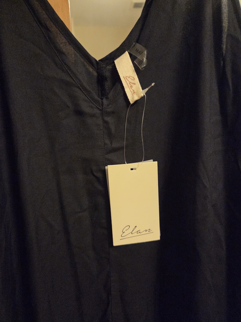 NWT Elan Black Slip Maxi Dress with Spaghetti Straps - Picture 2 of 3